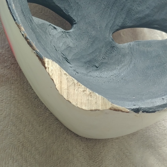 Wooden jester clown mask wall hanging - Picture 4 of 8